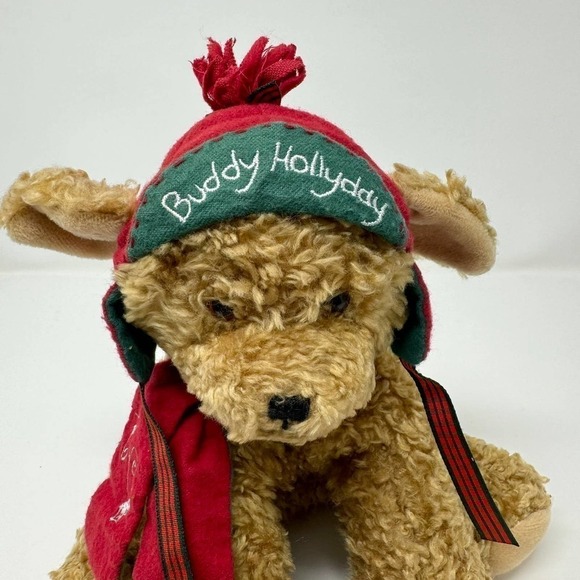 Hallmark 2002 Buddy Hollyday 9" Plush Holiday Christmas Dog Bunnies by the Bay - Picture 2 of 14